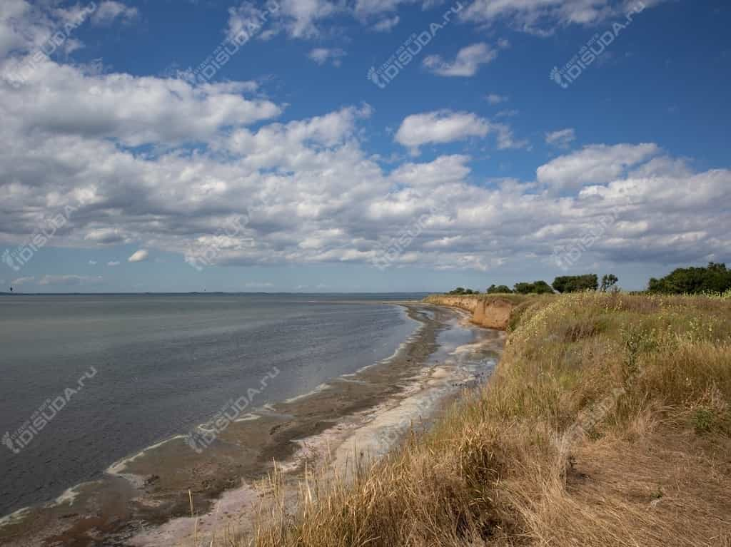 берег, обрыв, Кизилташский лиман, море в Благовещенской